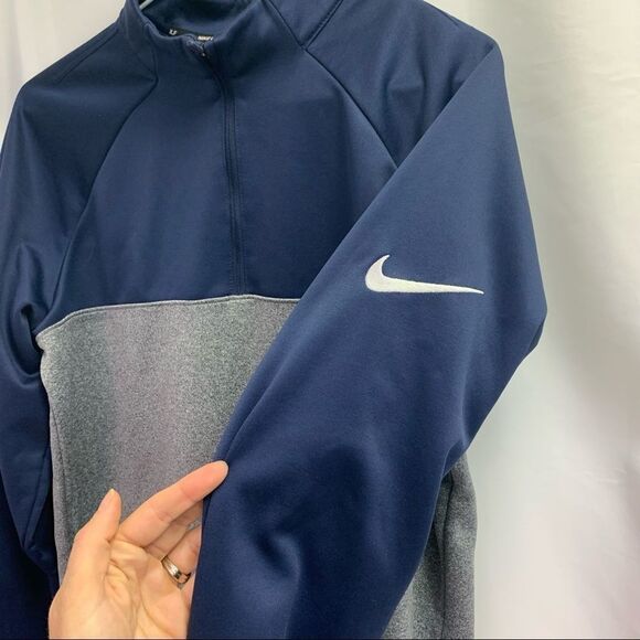 NIKE Therma-fit half-zip Navy gray golf top size small - Picture 7 of 10